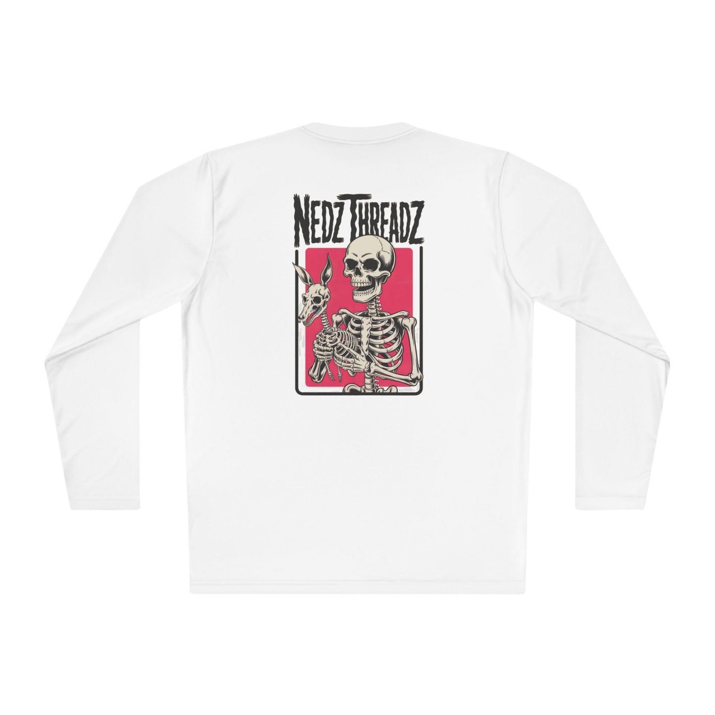 Nedz Threadz Unisex Lightweight Long Sleeve Tee | Fun Skeleton Graphic Tee, Perfect for Halloween, Casual Wear, Unique Gift, Trendy Apparel