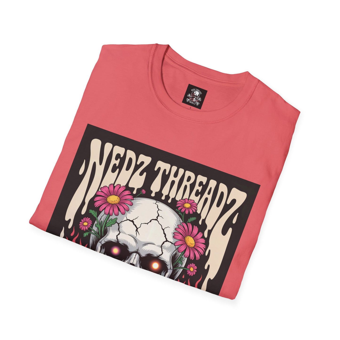 Edgy Skull Graphic Tee, Unisex Softstyle T-Shirt, Australia Design, Music Festival Wear, Halloween Party Shirt, Alternative Fashion
