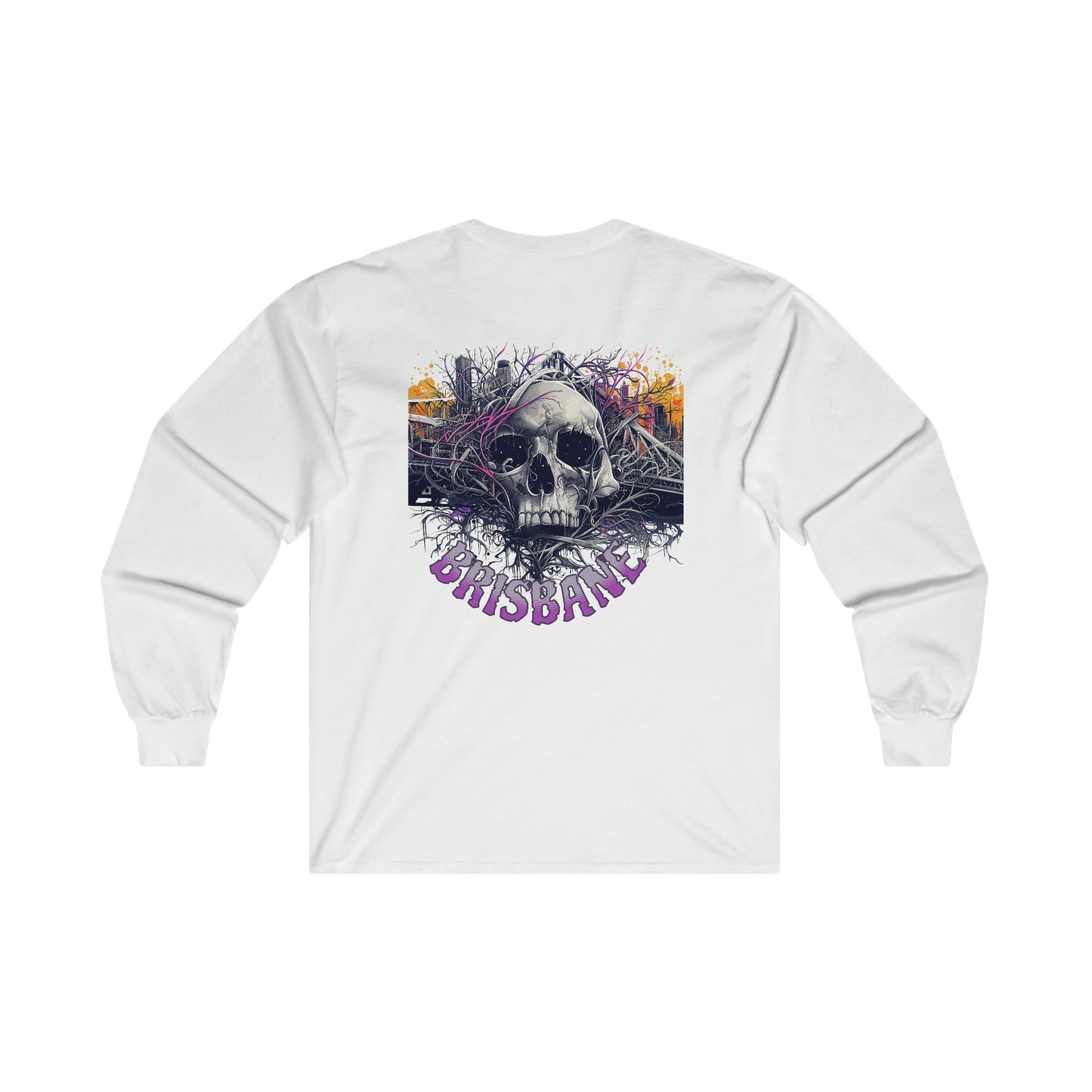 Brisbane Ultra Cotton Long Sleeve Skull Tee