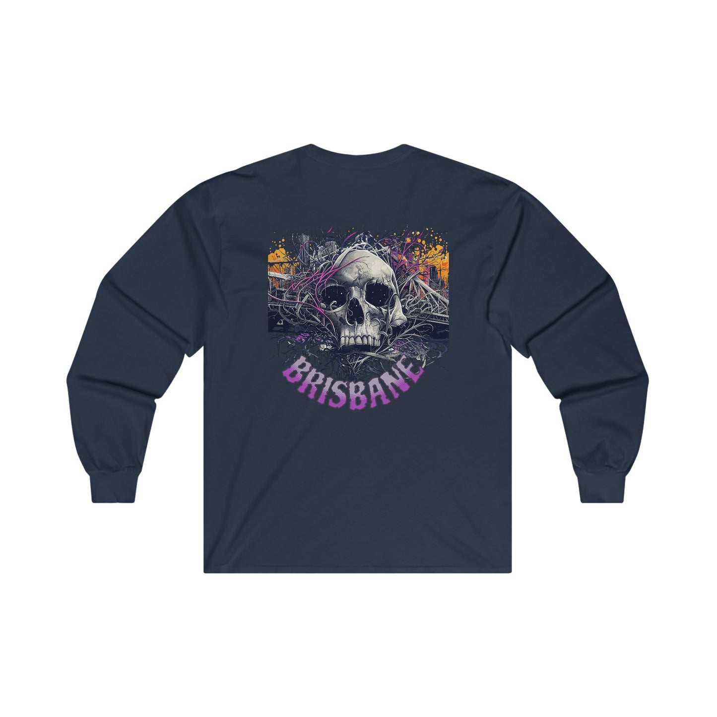 Brisbane Ultra Cotton Long Sleeve Skull Tee
