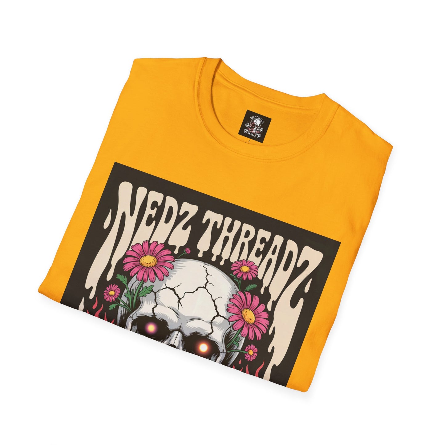 Edgy Skull Graphic Tee, Unisex Softstyle T-Shirt, Australia Design, Music Festival Wear, Halloween Party Shirt, Alternative Fashion