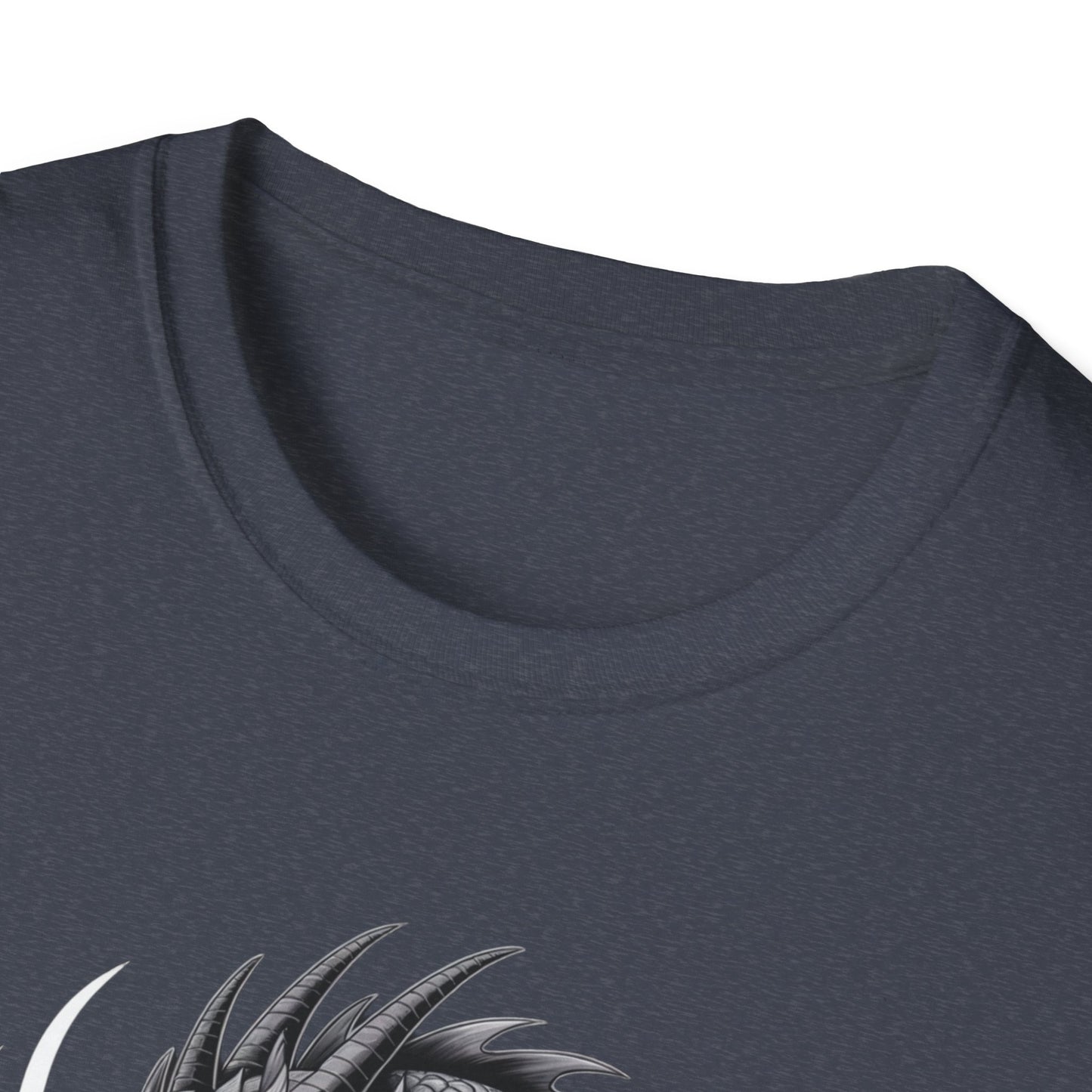 Dragon Graphic Tee, Unisex Softstyle T-Shirt, Edgy Fashion for Gamers, Gift for Dragon Lovers, Casual Streetwear