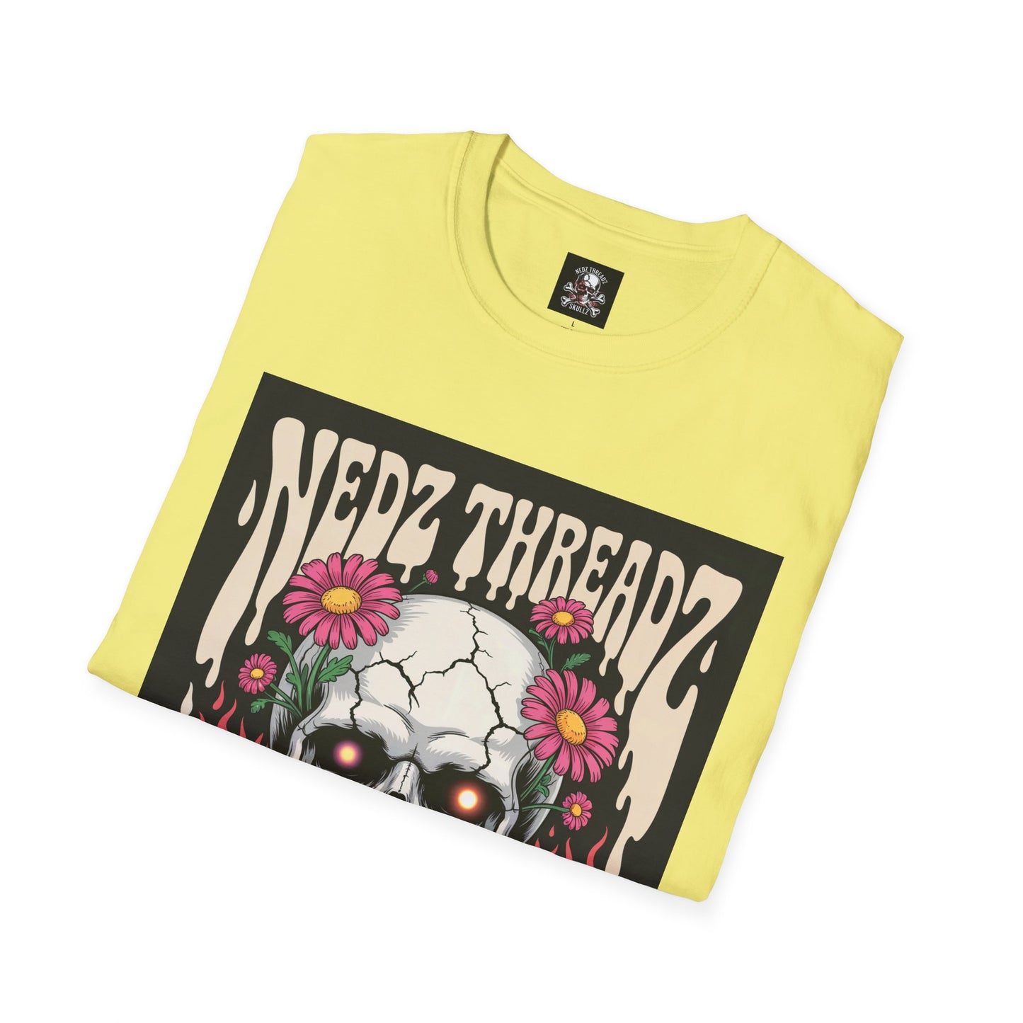 Edgy Skull Graphic Tee, Unisex Softstyle T-Shirt, Australia Design, Music Festival Wear, Halloween Party Shirt, Alternative Fashion