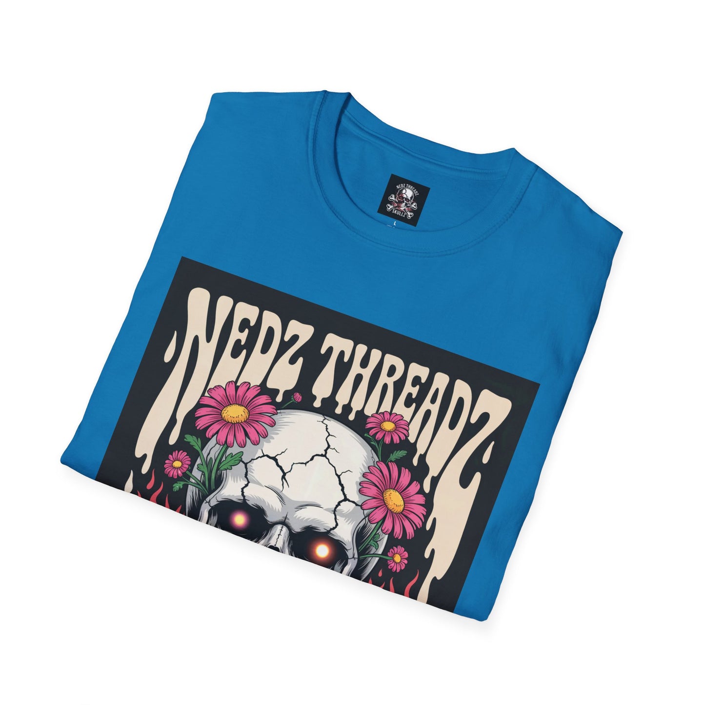 Edgy Skull Graphic Tee, Unisex Softstyle T-Shirt, Australia Design, Music Festival Wear, Halloween Party Shirt, Alternative Fashion