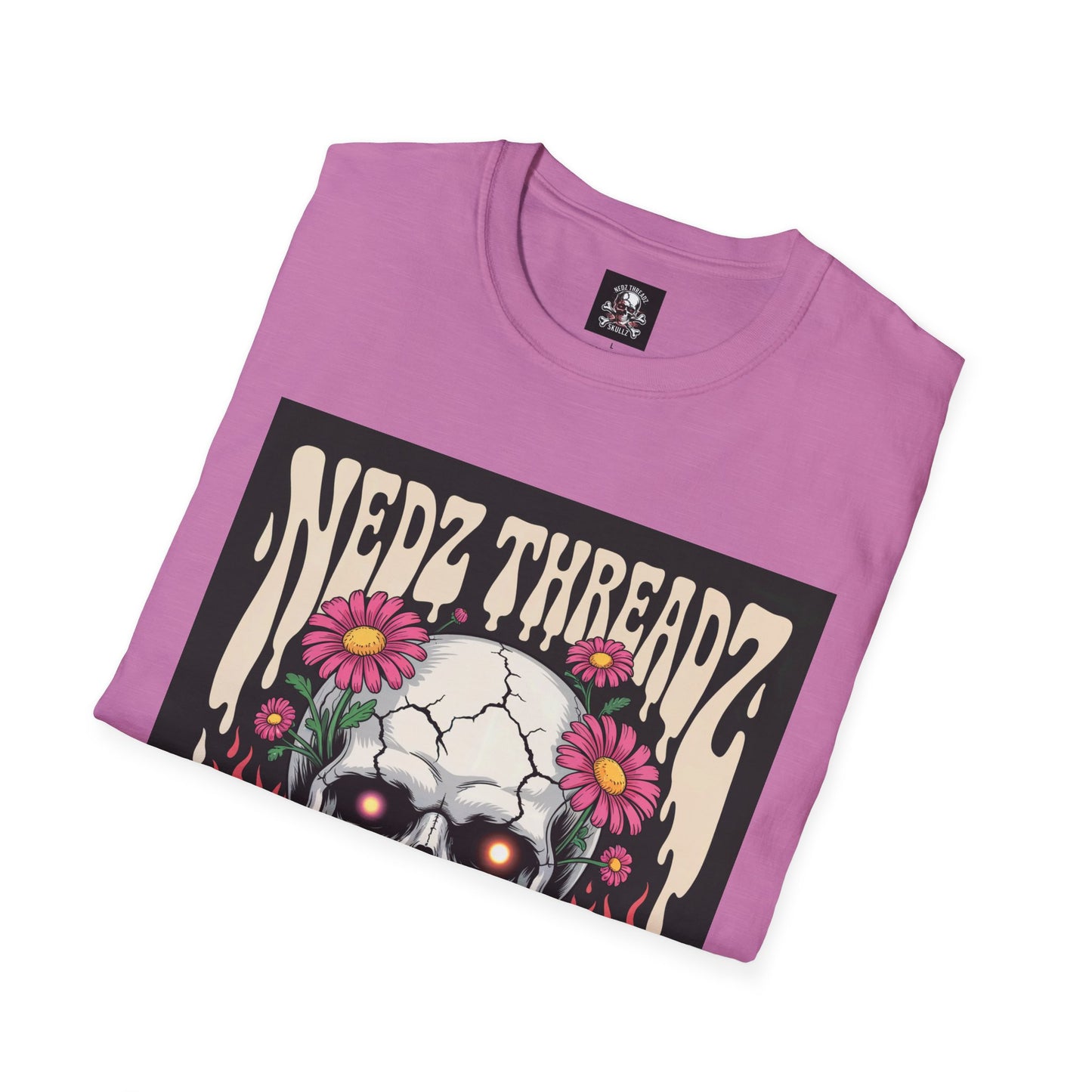 Edgy Skull Graphic Tee, Unisex Softstyle T-Shirt, Australia Design, Music Festival Wear, Halloween Party Shirt, Alternative Fashion