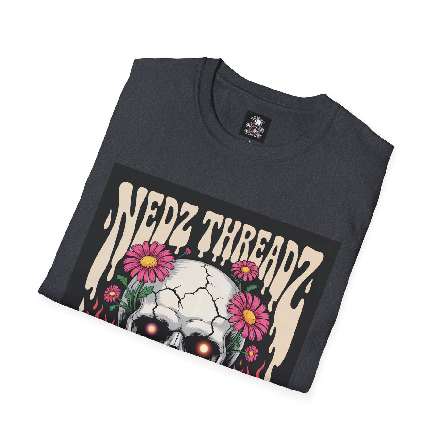 Edgy Skull Graphic Tee, Unisex Softstyle T-Shirt, Australia Design, Music Festival Wear, Halloween Party Shirt, Alternative Fashion