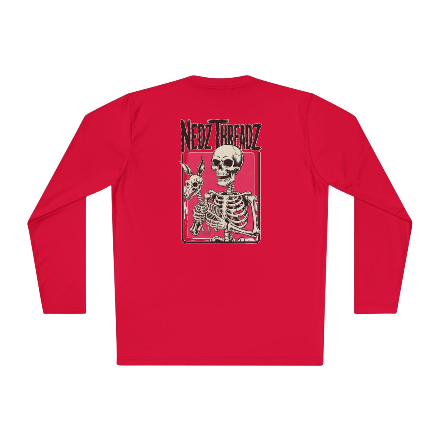 Nedz Threadz Unisex Lightweight Long Sleeve Tee | Fun Skeleton Graphic Tee, Perfect for Halloween, Casual Wear, Unique Gift, Trendy Apparel