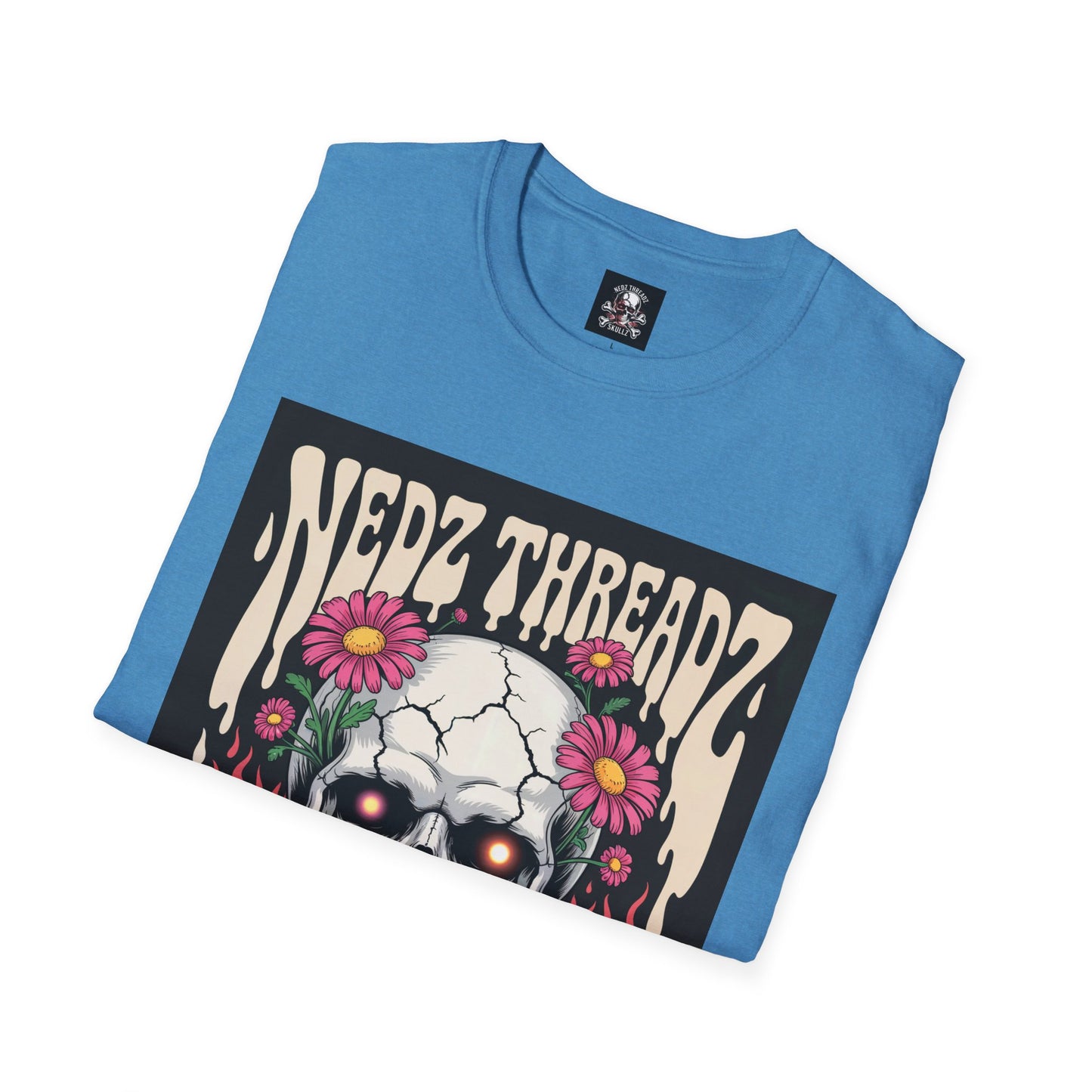 Edgy Skull Graphic Tee, Unisex Softstyle T-Shirt, Australia Design, Music Festival Wear, Halloween Party Shirt, Alternative Fashion