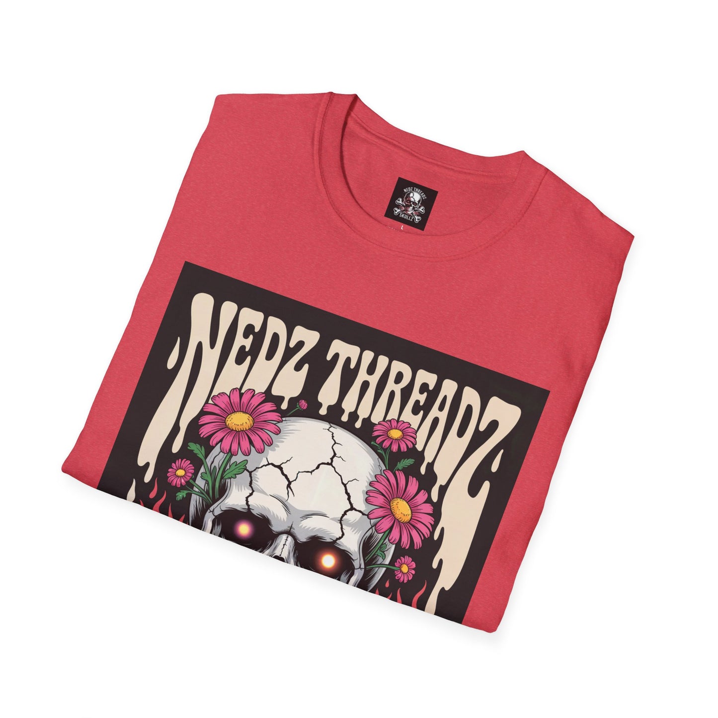 Edgy Skull Graphic Tee, Unisex Softstyle T-Shirt, Australia Design, Music Festival Wear, Halloween Party Shirt, Alternative Fashion