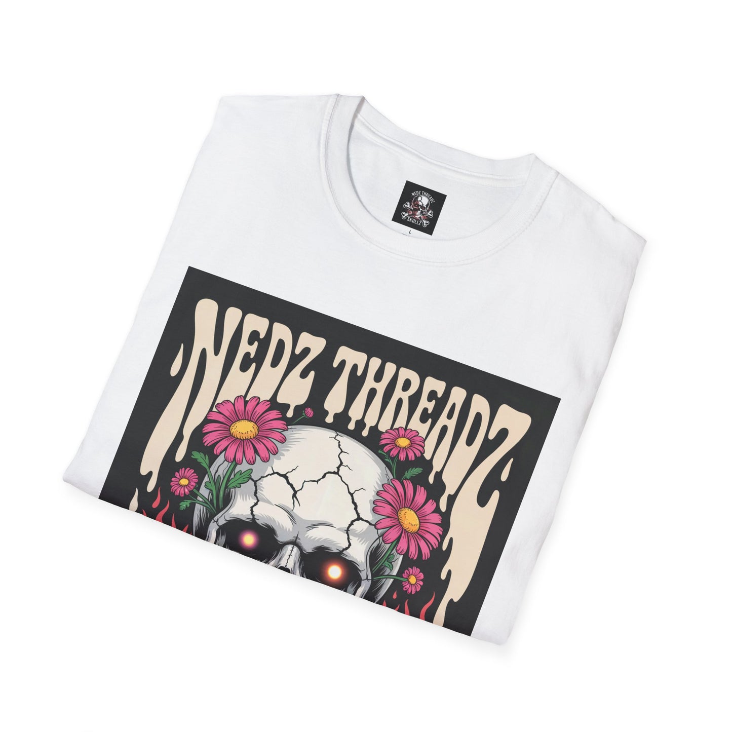 Edgy Skull Graphic Tee, Unisex Softstyle T-Shirt, Australia Design, Music Festival Wear, Halloween Party Shirt, Alternative Fashion