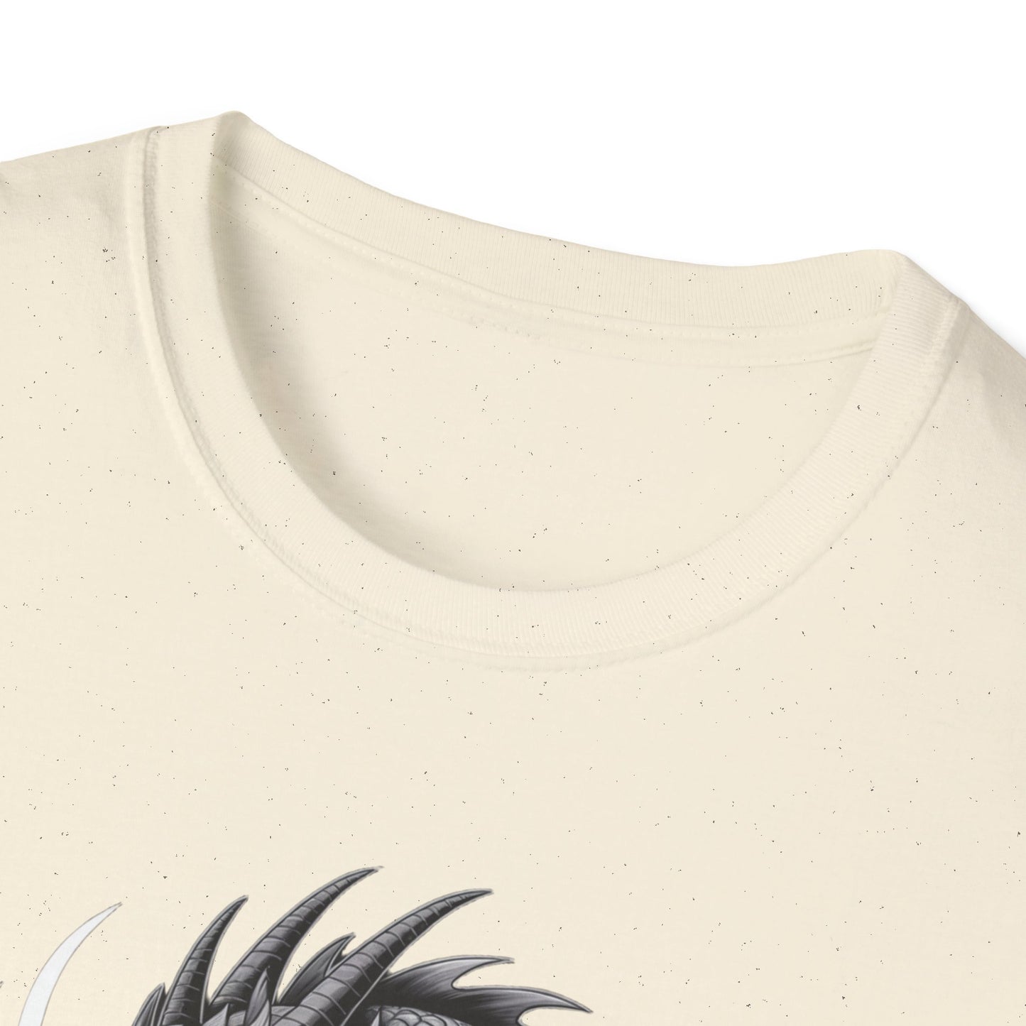 Dragon Graphic Tee, Unisex Softstyle T-Shirt, Edgy Fashion for Gamers, Gift for Dragon Lovers, Casual Streetwear