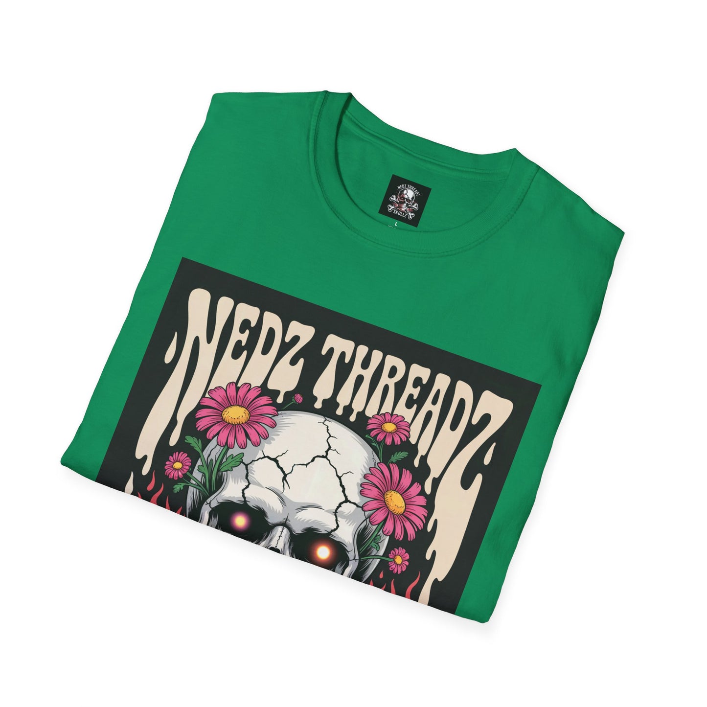 Edgy Skull Graphic Tee, Unisex Softstyle T-Shirt, Australia Design, Music Festival Wear, Halloween Party Shirt, Alternative Fashion