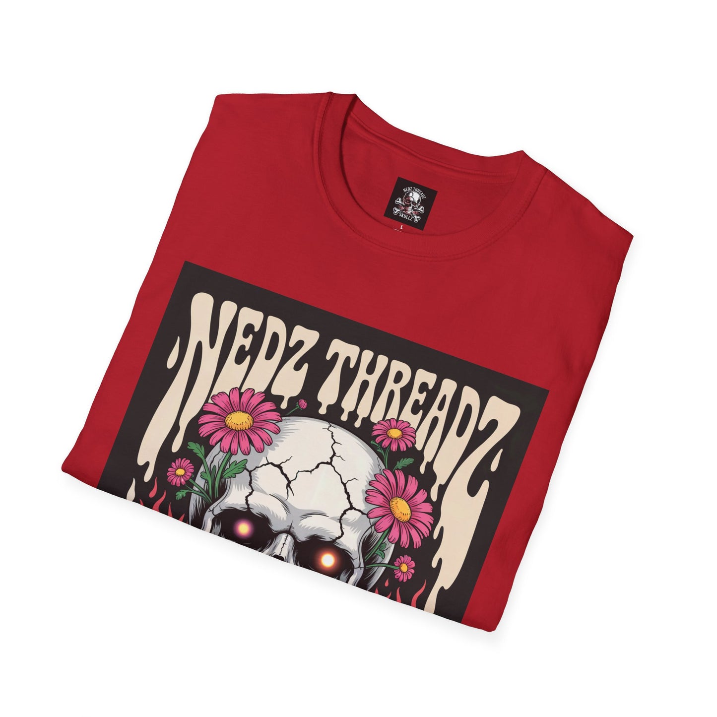 Edgy Skull Graphic Tee, Unisex Softstyle T-Shirt, Australia Design, Music Festival Wear, Halloween Party Shirt, Alternative Fashion