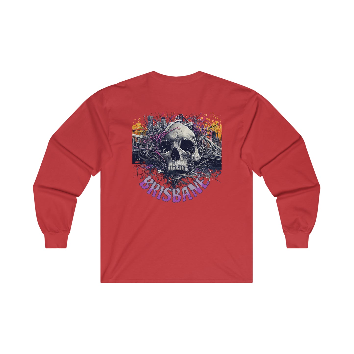 Brisbane Ultra Cotton Long Sleeve Skull Tee